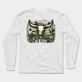 Western Desert Cow Long Sleeve T-Shirt